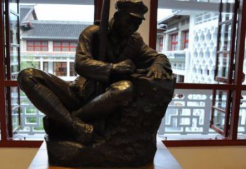 山西铜雕红军战士纪念雕塑，烈士镌刻永恒记忆