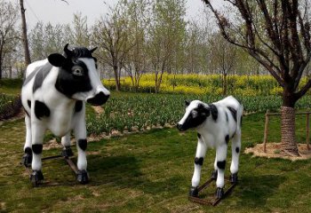 山西动态奶牛雕塑精细手工制作