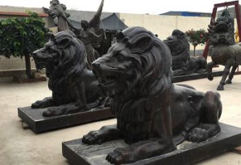 山西汇丰手工铸铜狮子雕塑