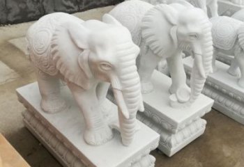 山西增添吉祥气息的玉质大象雕塑