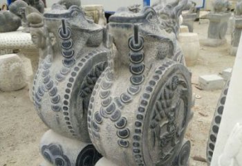 山西古韵深远，金蟾抱鼓石仿古门墩雕塑
