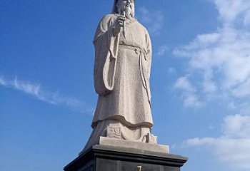 山西精美的历史名人雕塑——王羲之砂岩石雕像