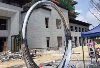 山西镜面圆环不锈钢雕塑112