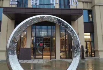 山西镜面圆环不锈钢雕塑