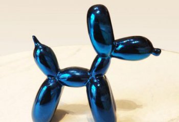 山西蓝色气球狗雕塑摆件，可定制大小