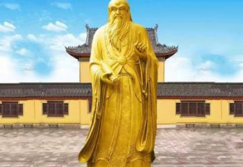 山西中领雕塑老子骑牛石雕