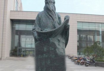 山西老子校园名人铜雕——精雕细琢，百年不朽