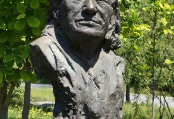 山西李斯特铜雕头像-匈牙利钢琴之王，世界著名作曲家公园雕塑