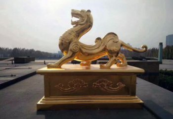 山西引领神兽，虎魂鎏金铜雕