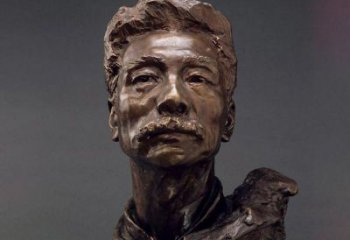 山西鲁迅校园名人铜雕，展现鲁迅文学精神