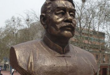 山西鲁迅胸像名人铜雕是中领雕塑公司定制的一款…