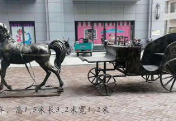 山西古典马车雕塑，精致传承礼仪之魂