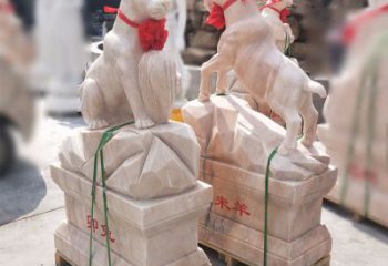 山西卯兔·晚霞红12生肖石雕兔雕塑