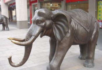 山西祥和如意的铜制大象雕塑