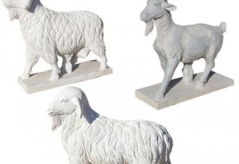 山西绵羊石雕公园动物雕塑-精致耐用的绵羊雕塑