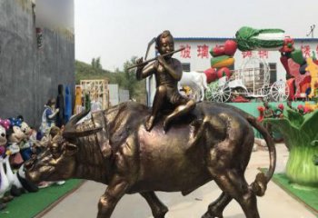 山西中领雕塑的古典韵味牧童铜雕是一件绝美的雕…