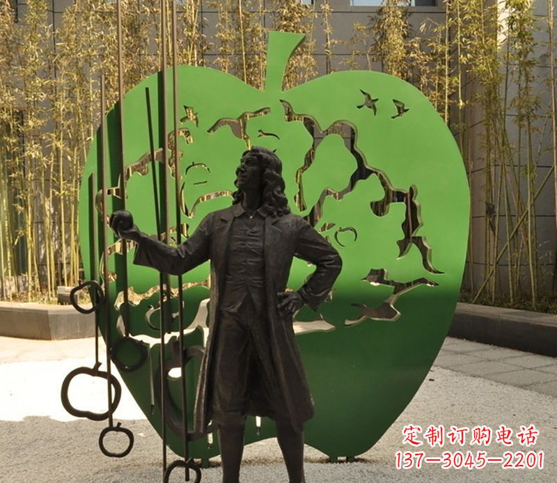 山西牛顿公园铜雕,艺术品升华人物形象