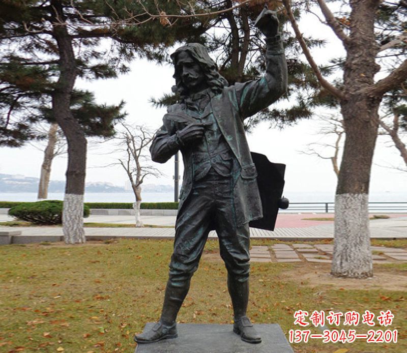 山西高品质牛顿人物铜雕