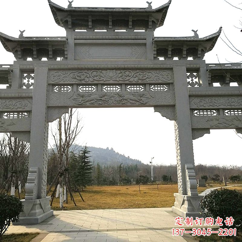 山西中领雕塑:精致石牌坊雕塑