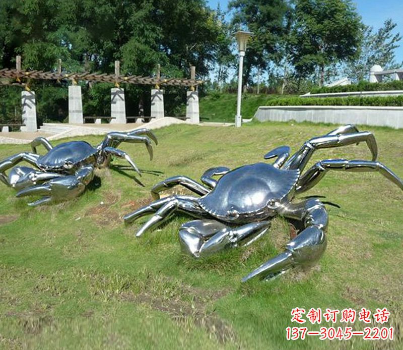 山西精美不锈钢螃蟹雕塑