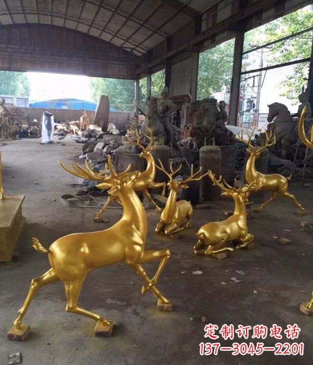山西风格多样的玻璃钢动物雕塑