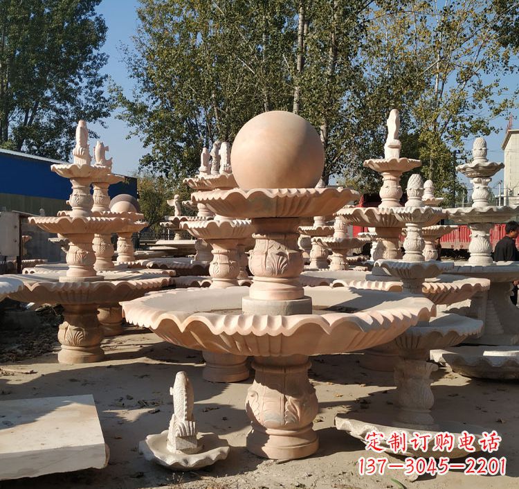 山西中领雕塑砂岩喷泉雕塑