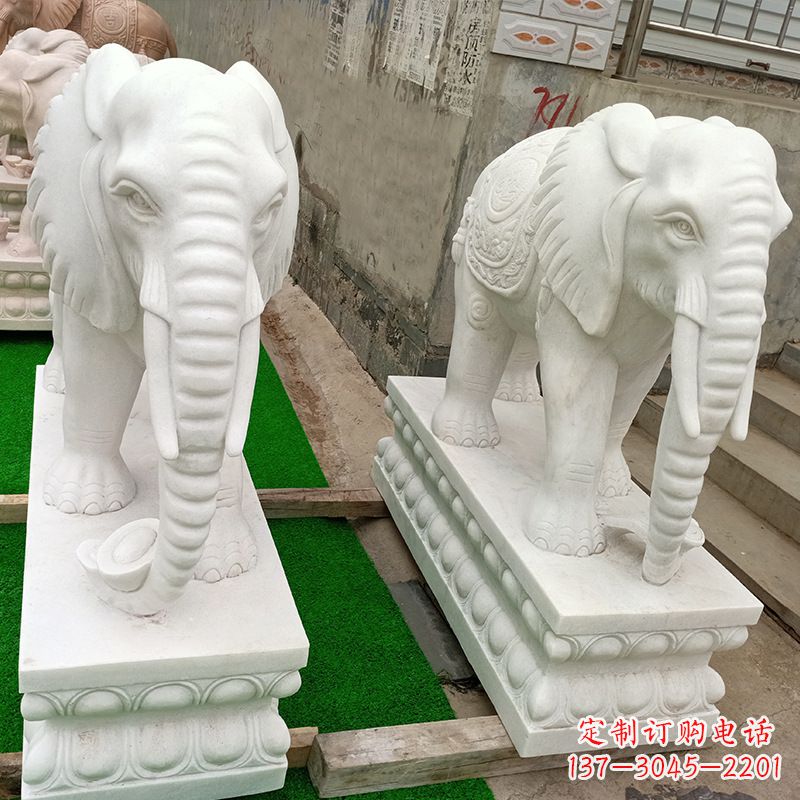 山西中领雕塑推出的天然石头大象雕塑,雕塑形象…