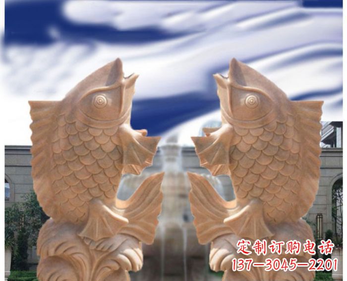 山西中领雕塑设计定制精美鲤鱼雕塑