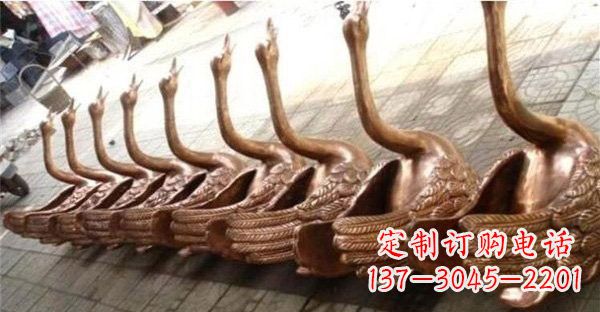 山西优雅迷人的天鹅铜雕塑