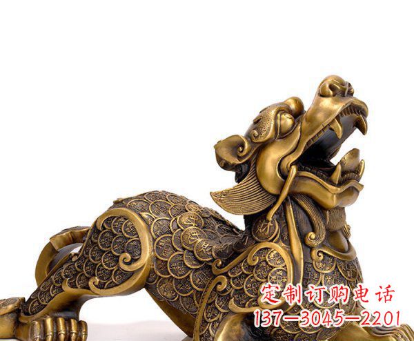 山西精美铜质貔貅神兽雕塑