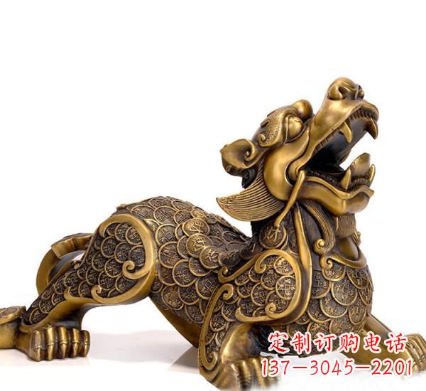 山西特色貔貅铜雕，精致美观，福祉永存