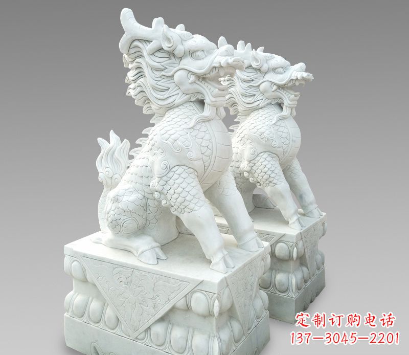 山西释迦牟尼麒麟石雕,吸煞驱邪