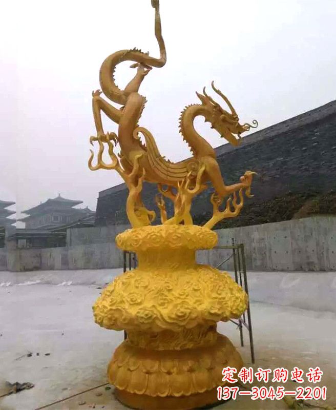 山西中领雕塑专业定制华丽的龙雕塑,集艺术设计…