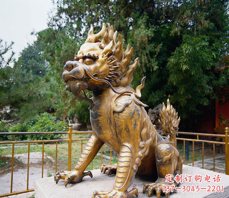 山西麒麟铸铜雕塑