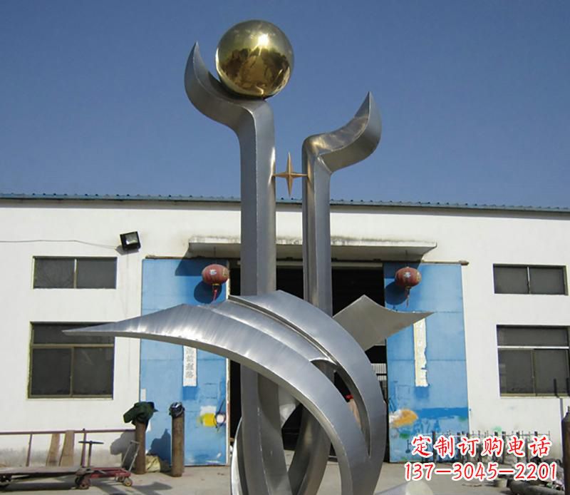 山西中领雕塑:不锈钢树叶雕塑,精美绝伦