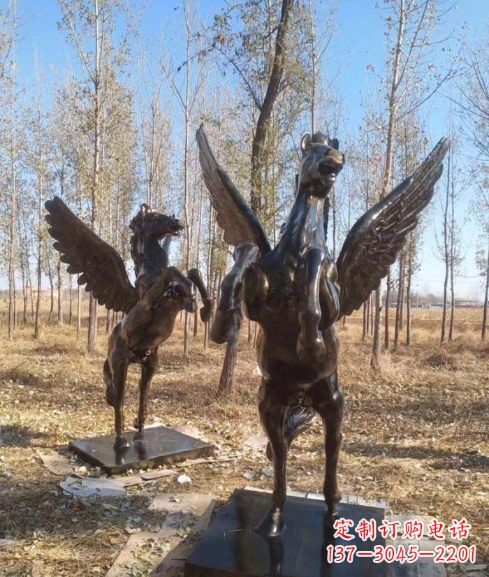 山西优雅传神的飞马铜雕