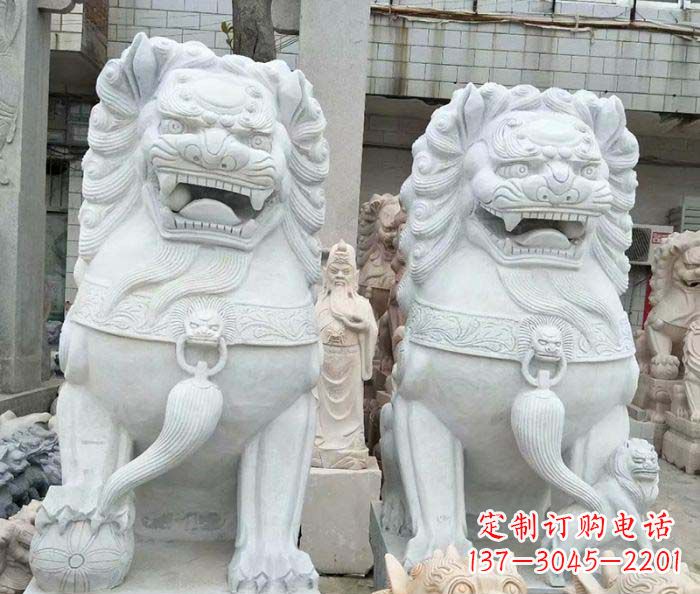 山西精美大理石狮子雕塑
