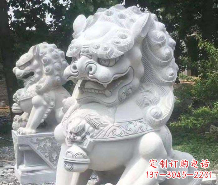 山西中领雕塑:精致石雕狮子捕捉震撼动人的气势