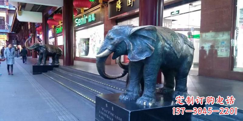 山西精美大象铜雕,传承古代工艺