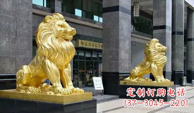 山西鎏金西洋狮子铜雕——象征力量与尊贵