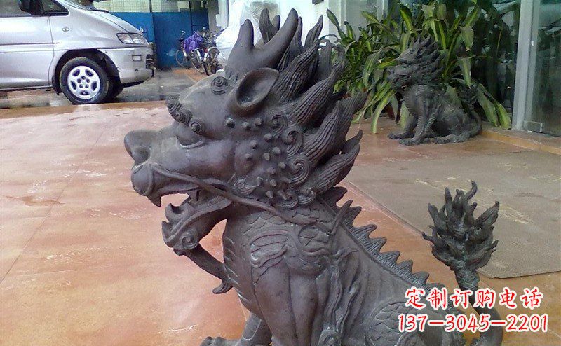 山西中领雕塑:舍利子之源,麒麟铸铜神兽铜雕