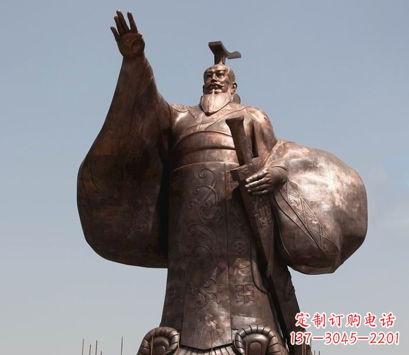 山西秦始皇铜雕精美塑像,让历史回溯至您身边