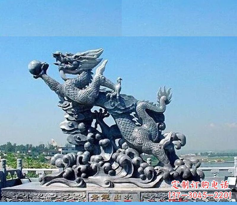 山西中领雕塑独一无二的青龙出水雕塑