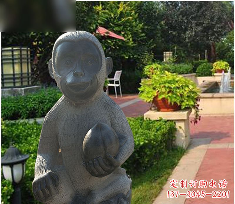山西青石猴雕塑:尽显可爱的童趣