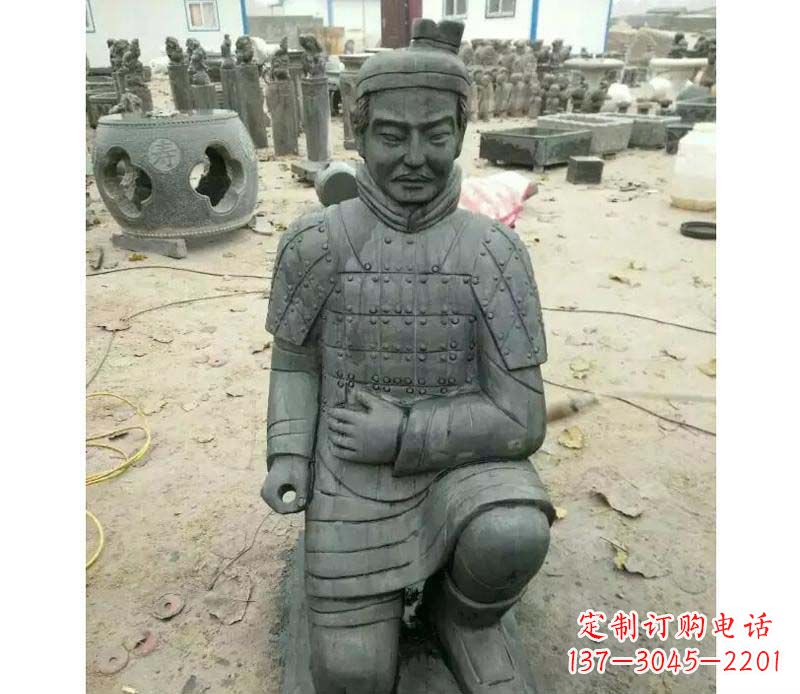 山西青石仿古兵马俑雕塑