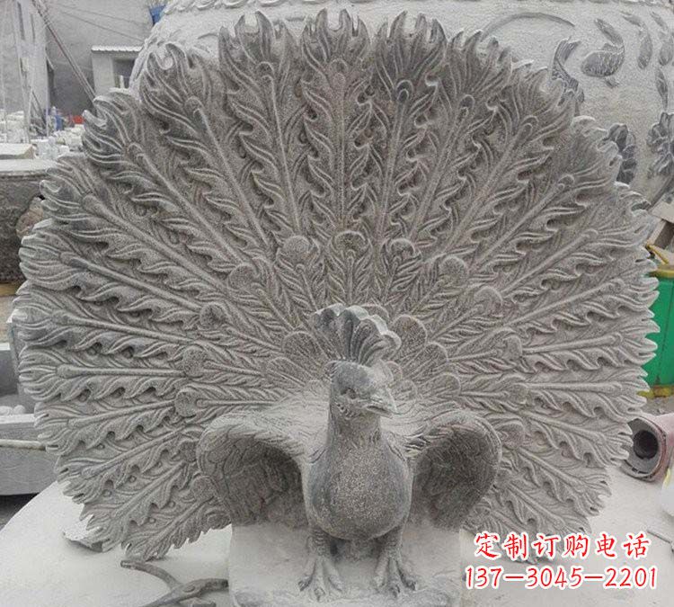 山西孔雀开屏石雕,艺术仿古风华