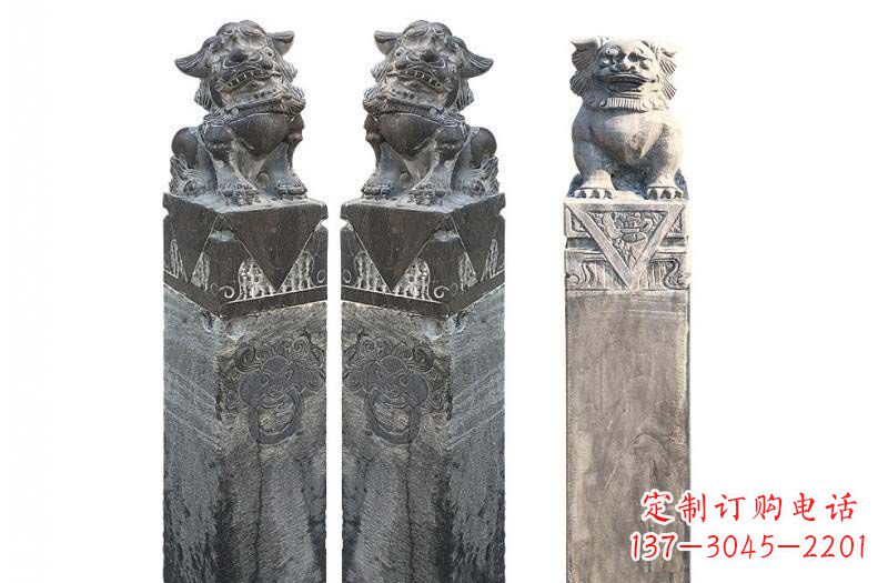 山西来自古代的精美狮子雕塑