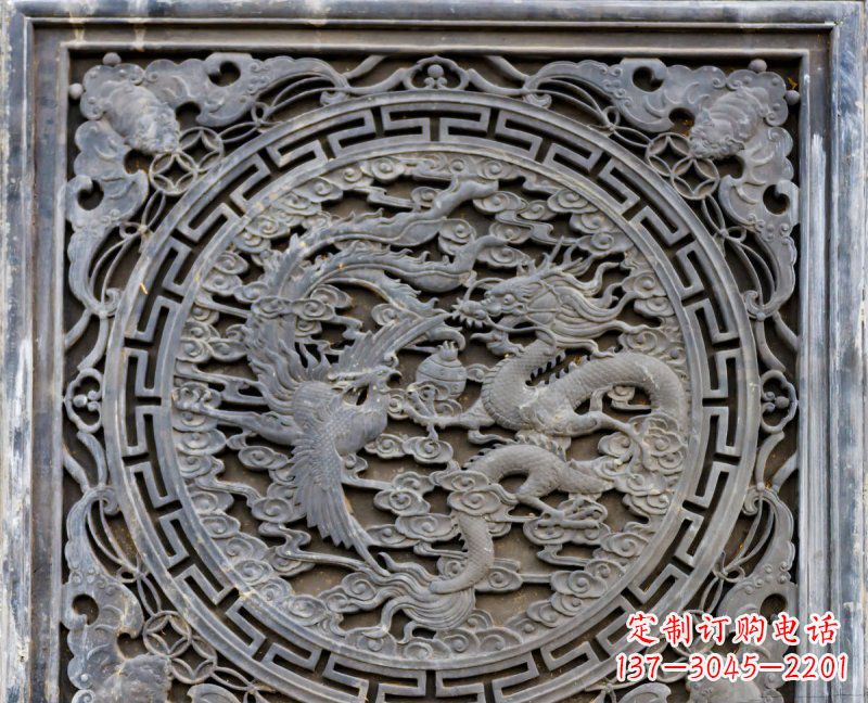 山西传统工艺青石龙雕精美绝伦
