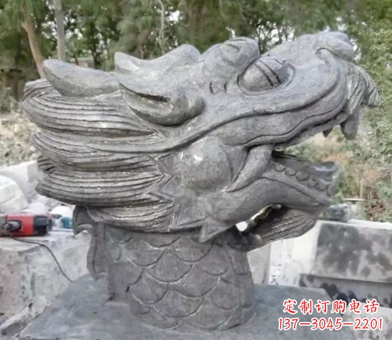 山西青石龙头雕塑