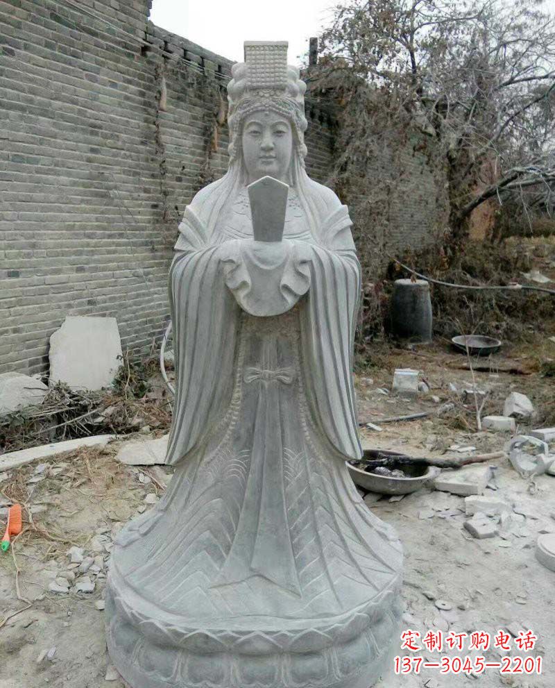 山西青石妈祖神像雕塑,传承中华民族精神